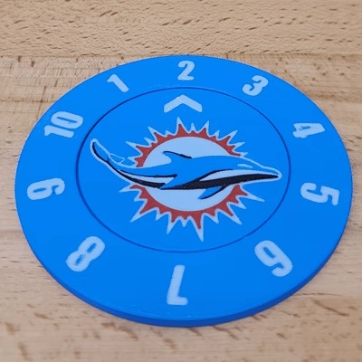Miami Dolphins Drinkteller Onderzetter (Enkel & Multi-kleur)