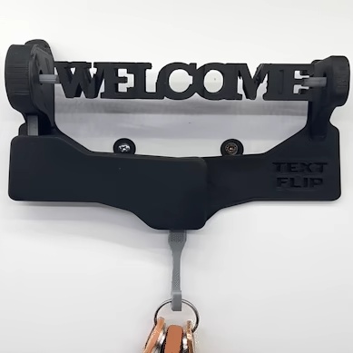 Text Flip: Key Hanger | Welcome - Goodbye |-0