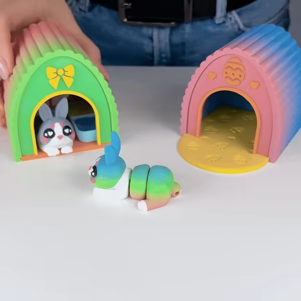 Sevimli Flexi Hayvanlar için Diorama, Sevimli Tavşan Sürümü-1