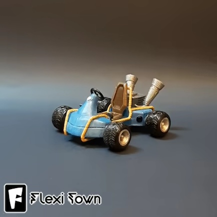 Flexi Print-in-Place Crash Bandicot and Team Racing Kart-3