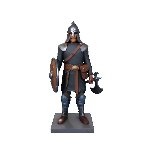 4223 Viking Warrior with Shield and Axe  Minimalist Statue-1