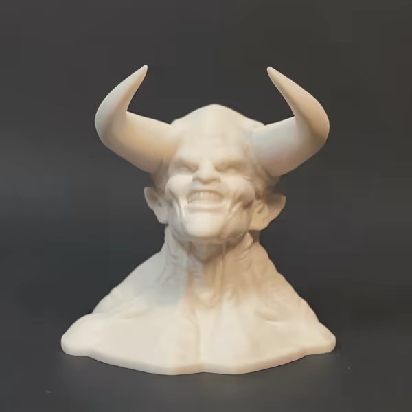 Devil Head Sculpture-0