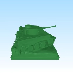 small diorama of Tiger tank (1/72)