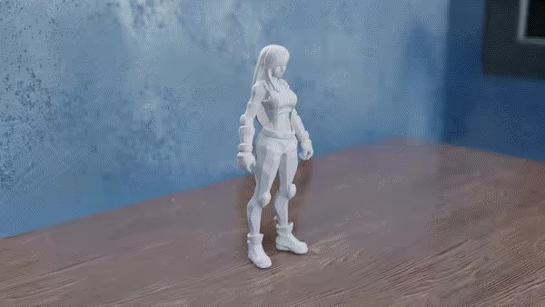Low Poly Tifa Lockhart