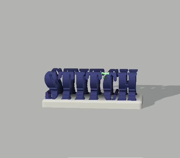Flip text stitch