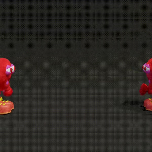 Articulated print-in-place herbeart the Lovebot
