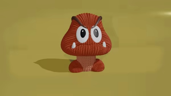 Crochet Goomba - Super Mario painted 3mf
