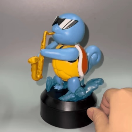 POKEMON SQUIRTLE SAXOPHON GELENKIG FLEXIBEL-0