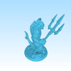 Mutant triton with crab arm for tabletop D&D DSA