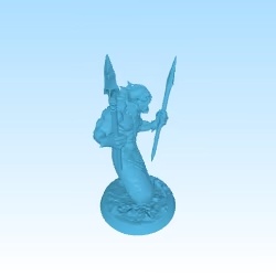 Triton javelin thrower for tabletop D&D, DSA and Heroquest