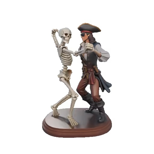 3390  Tango of Life and Death  3D-Printed Minimalist Statue-1