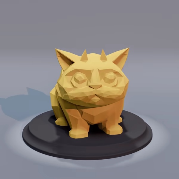 Cute Cat - Low Poly