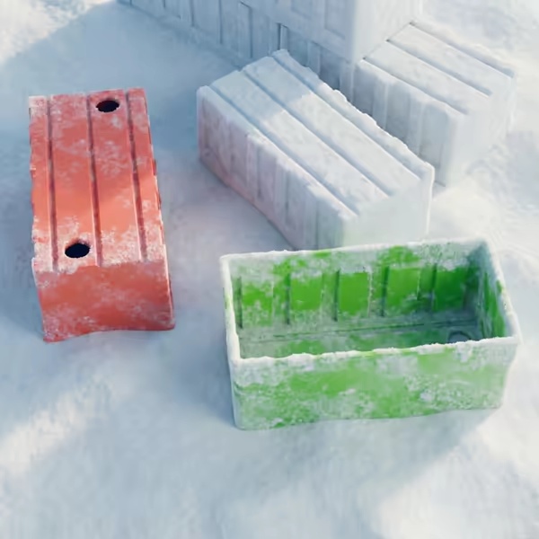 Geometric Snow Brick Mold | Igloo & Sandcastle Builder