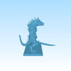 lizardman warrior tabletop DnD Heroquest DSA