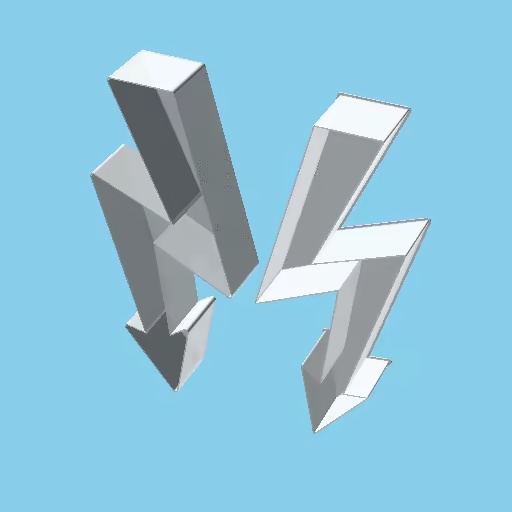 HIGH VOLTAGE SIGN, nestable box (v1)