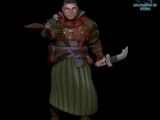 Elf warrior with a dagger and a crossbow-0