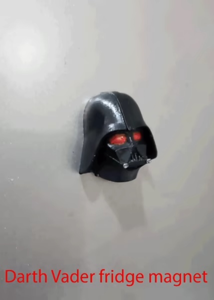 Darth Vader fridge magnet (print in place No Supports)-1