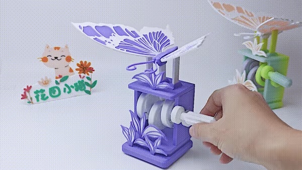Dancing butterfly 【 hand cranked movable】【decompression toy】