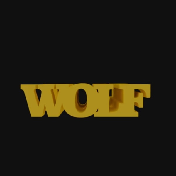 Wolf - 3D TextFlip Optical Illusion Sculpture-0