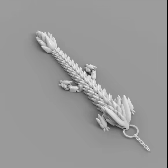 Articulated Dragon Keychain 008- STL-DIGITAL