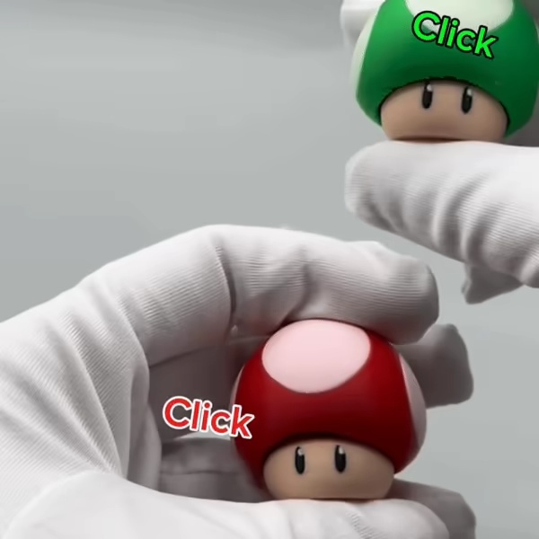 Mario Mushroom Clickers - Keychain