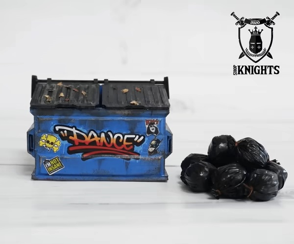 Cassonetto / Parte per diorama / Scultura in miniatura per Action Figures