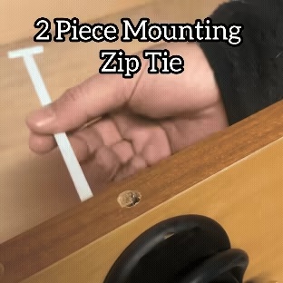 2-Piece Mounting Zip Tie with Ratchet Teeth for Pass-Through-0