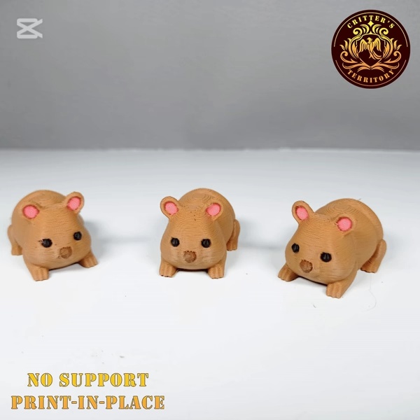 Flexi Mini Quokka | No support | Print in Place | Articulate
