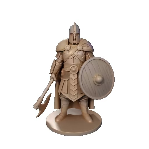 4170 Stern Viking Warrior with Shield and Axe  Ivory-Style-2
