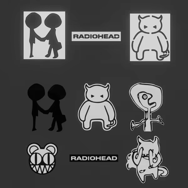 RADIOHEAD STENCILS AND LOGOS-0