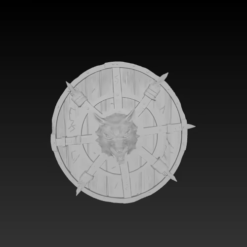 Viking Wolf  Shield-4