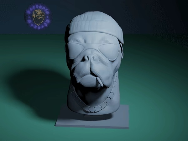 DOG BUST WITH GLASSES-3