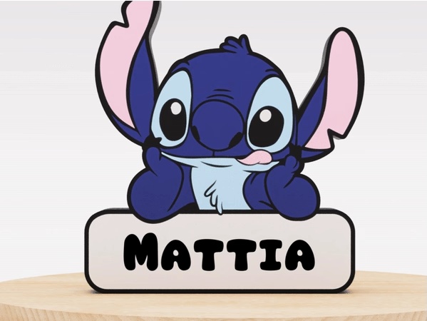 Stitch Lightbox with Your Name / LED Lamp-4