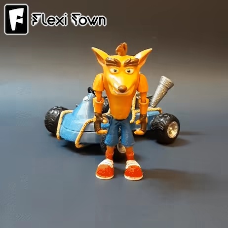 Flexi Print-in-Place Crash Bandicot and Team Racing Kart-2