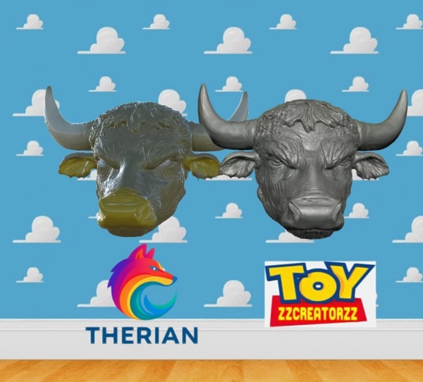 cabeza toro therian