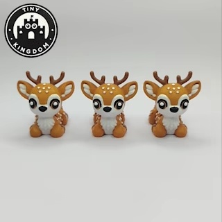 Flexi Tiny Deer, Keycahin version and 3mf files included-2