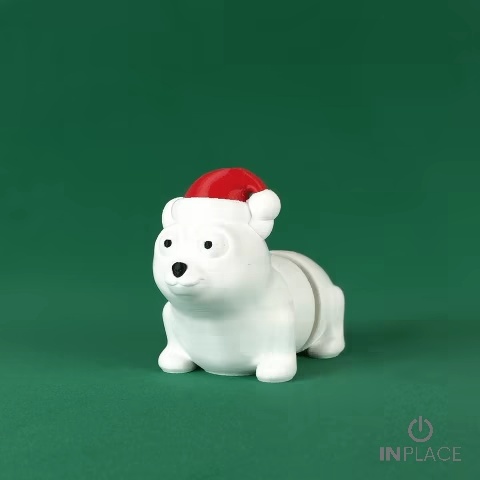 Cute Christmas Polar Bear Articulated