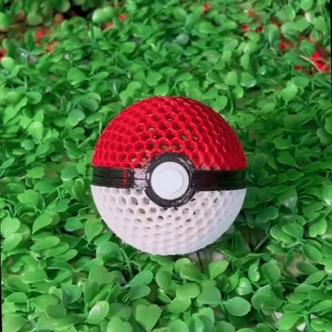POKEBALL AIRLESS - PALLA POKEMON - STL E 3MF MULTICOLORE