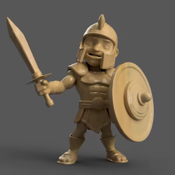 Roman Warrior 3D Model – STL for Decoration and Display