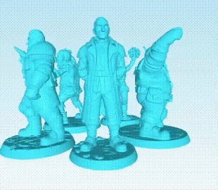Futuristic human rusty team support team bundle-0