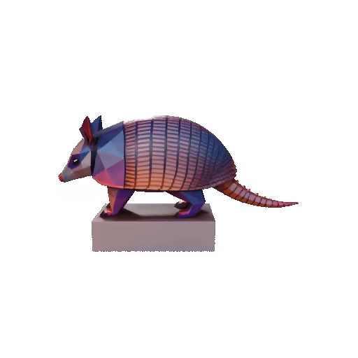 4456 Low Poly Armadillo – Full-Body Color 3D Model STL DND-1