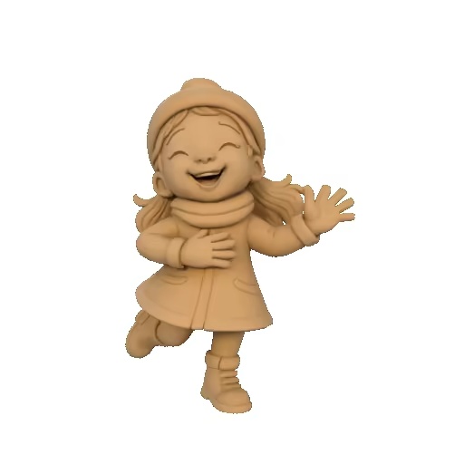 Joyful Winter Girl