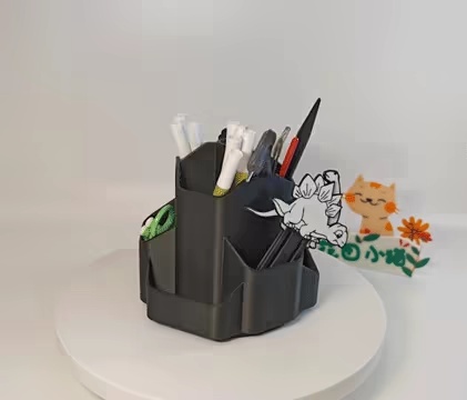 Rotating Pen Holder and Task Planner 旋转笔筒 计划打卡器-4