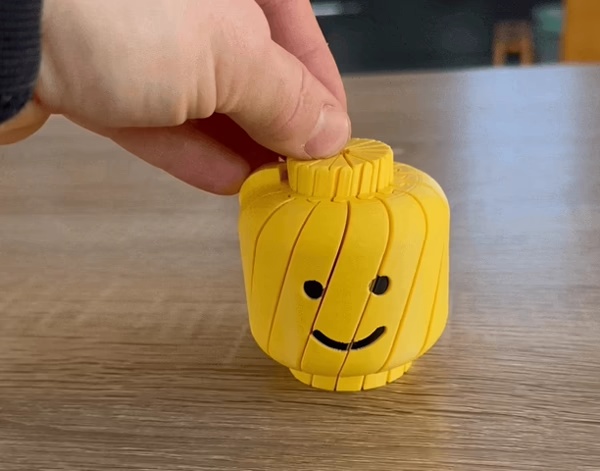 Twisty LEGO head fidget
