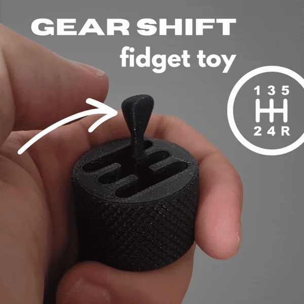 Print in place Gear shift fidget toy