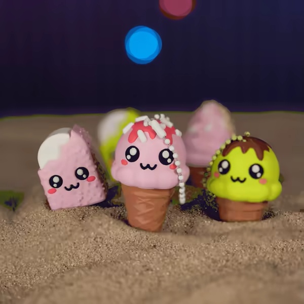 Cute Clicker Ice Cream Pack (Keychain & Fidget)-2