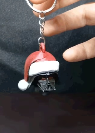 santa Darth vader keychain-0