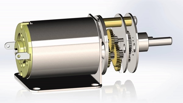 Moteur courant continu avec moto-reducteur MFA