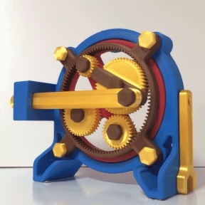 Mechanical principles Toy I (Rotary piston mechanism)-0