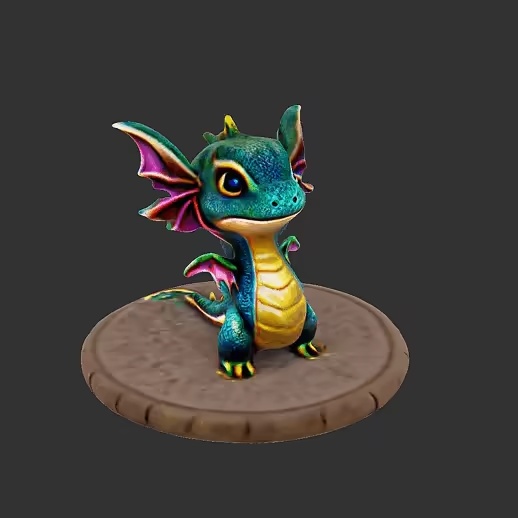 Baby Dragon bust-3dprint-k1-stl-animal-figure-toy-decor-0